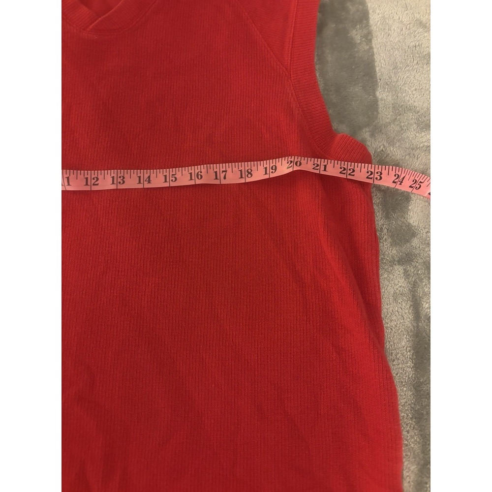 VTG Nike Sweater Vest Vintage Men's Y2K Red Golf Football Faded Sleeveless Lg - Picture 2 of 8